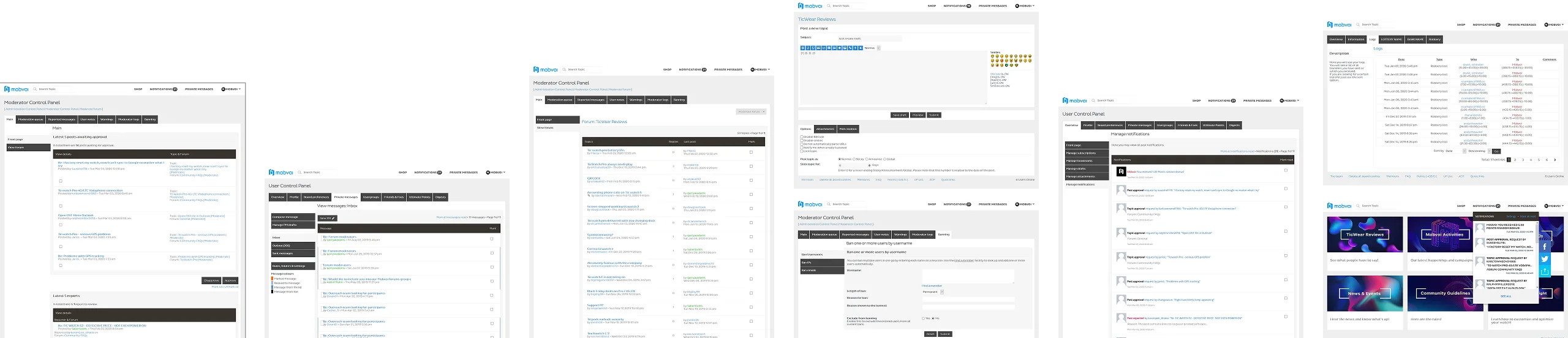 Problem analysis — multiple forum screenshots