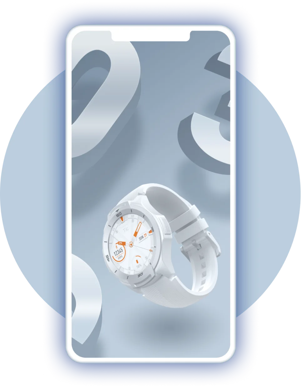 Mobvoi landing page phone mockup