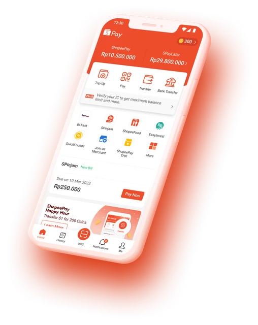 ShopeePay Indonesia app home screen