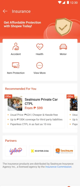 Insurance Home Page