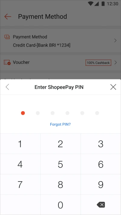 PIN Verification — wallet setting legacy UI