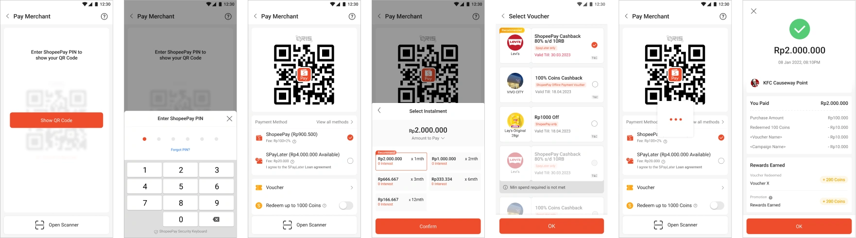 Merchant Scan Customer flow