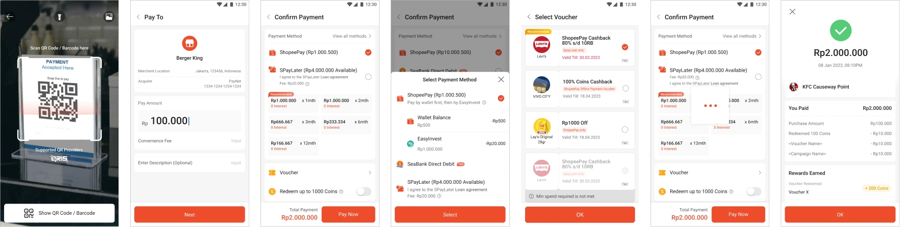 Customer Scan Merchant flow